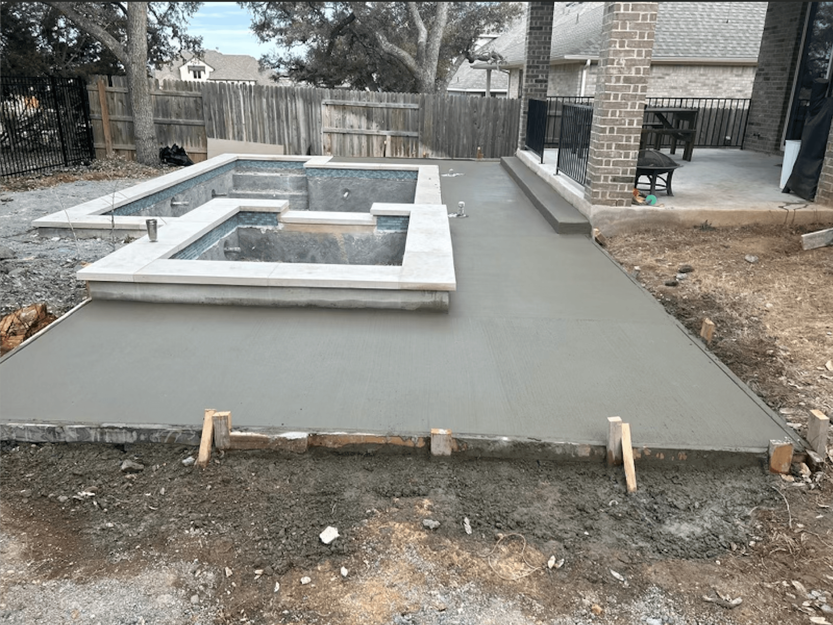 Residential concrete work for pool patio in San Marcos, TX